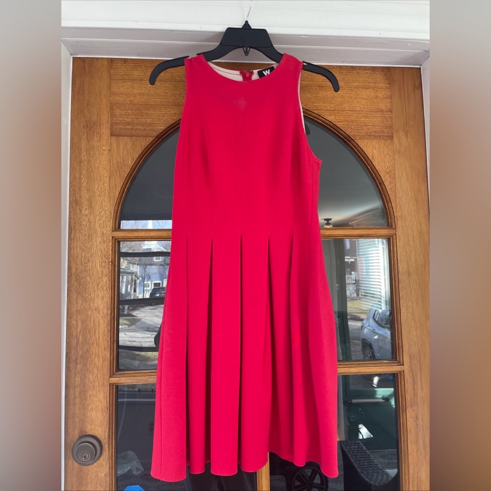 W By Worth Red Scuba Dress Size 6